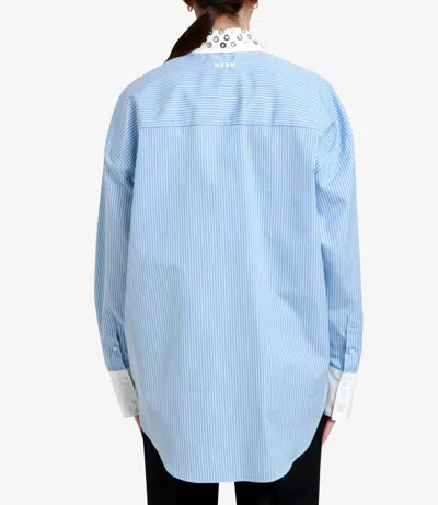 Msgm Shirts Light Blue In Brown