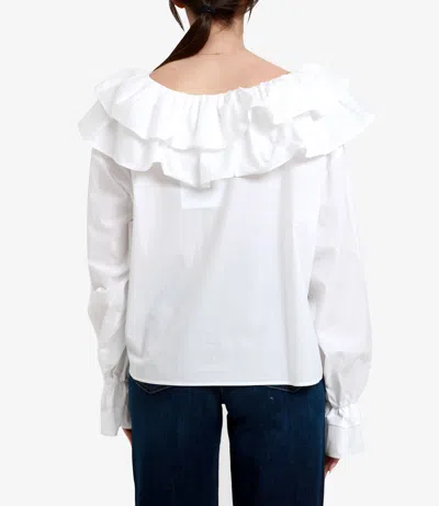 Msgm Shirts White In White