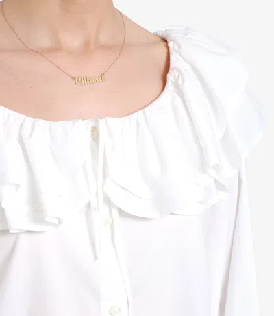 Msgm Shirts White In White