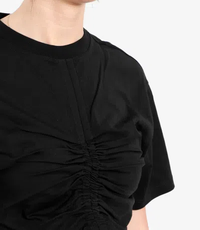 Semicouture Gathered-front Top In Black