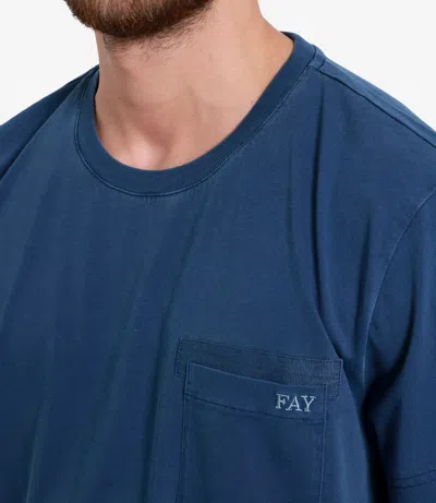 Fay T Shirts And Polos Blue In Blue