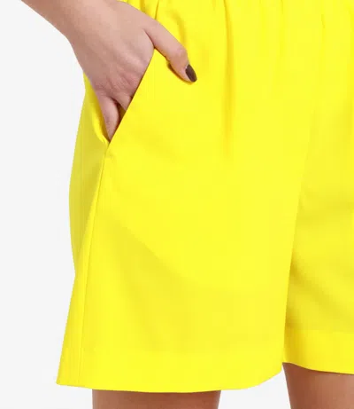 Msgm Logo Logo Shorts In Yellow
