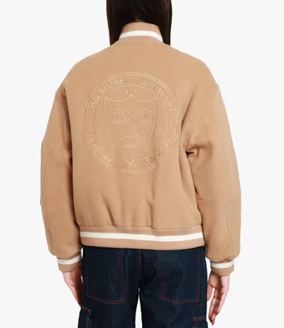 Msgm Coats Beige In Brown