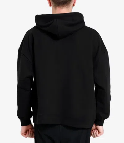 Gcds Cotton Hooded Sweatshirt Kangaroo Pocket In Black