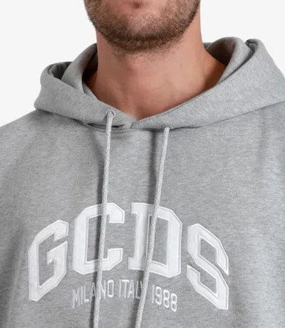 Gcds Gray Cotton Sweatshirt In Gray