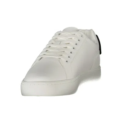 Calvin Klein Prada Macro Brushed Leather And Re-nylon Sneakers In White