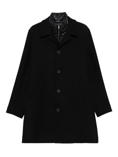Herno Single-breasted Padded Coat In Black