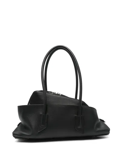 Attico Small La Passeggiata Leather Bag In Black