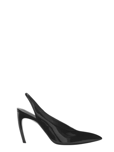 Attico ''viper'' Slingback Black In Black