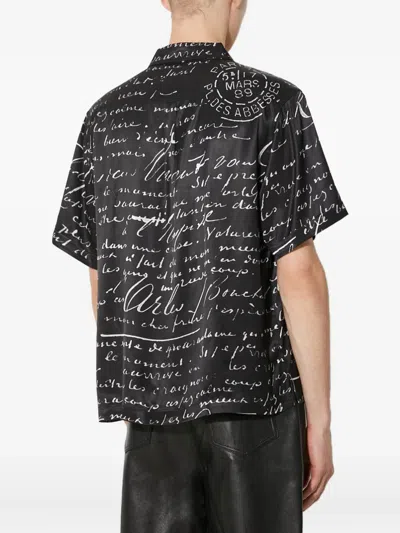 Stampd Script-print Short-sleeve Shirt In Black