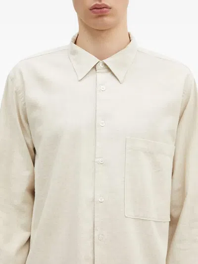 Universal Works Patch-pocket Button-down Shirt In Neutral