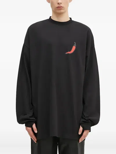 辣椒印花长袖T恤