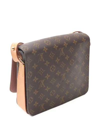 Pre-owned Louis Vuitton 1995 Monogram Cartesier Shoulder Bag In Brown