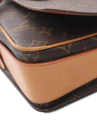 Pre-owned Louis Vuitton 1995 Monogram Cartesier Shoulder Bag In Brown