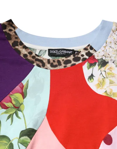 Pre-owned Dolce & Gabbana Multicolor Patchwork Cotton Silk Blouse Women's Top
