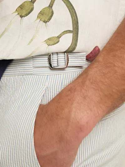 Orlebar Brown Striped Tailored Shorts In Multi