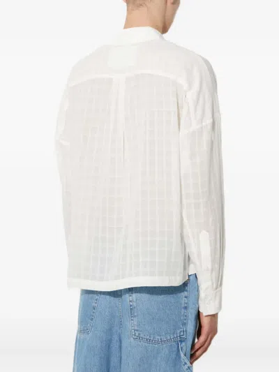 Stampd Grid-pattern Shirt In White
