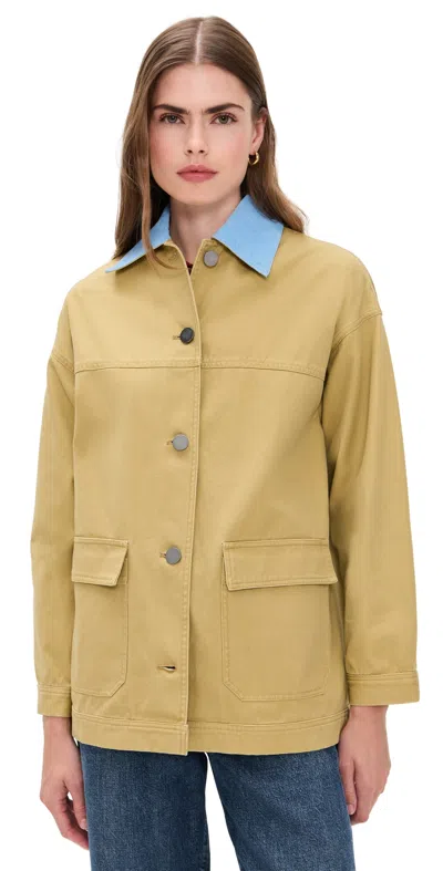 Le Bop Dree Mid-length Barn Jacket Khaki In Brown
