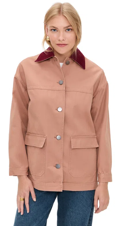 Le Bop Dree Mid-length Barn Jacket Mocha In Brown