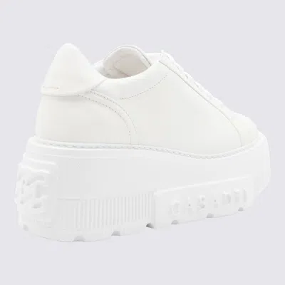 Casadei White Leather Nexus Sneakers In White