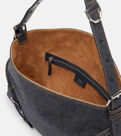 Givenchy Medium Shoulder Bag With Buckle And Handle In Blue