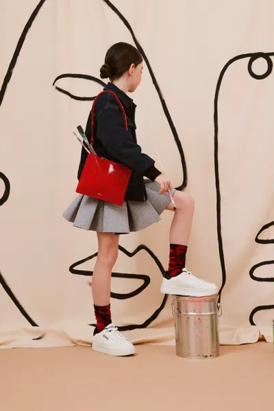 N°21 Patent Leather Envelope Bag With Logo In Red
