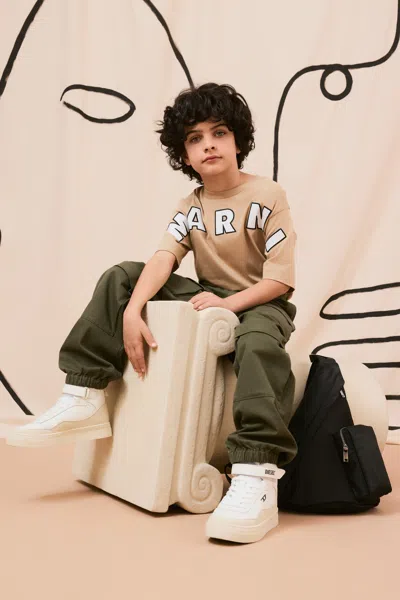 Marni T-shirt With Embroidered Logo In White