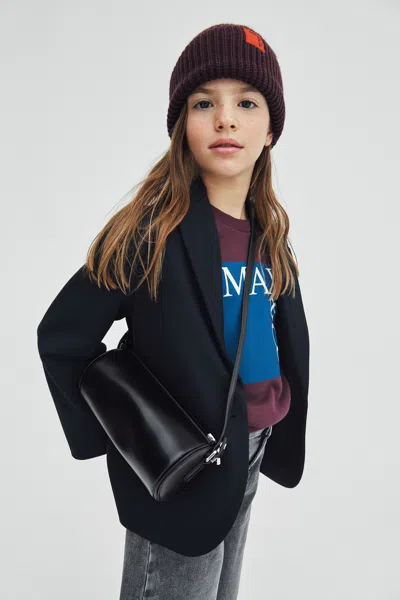 Max & Co Coated Fabric Top Hat Bag In Black