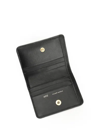 Ami Alexandre Mattiussi -sl713 Cuir Liss Wallets Black