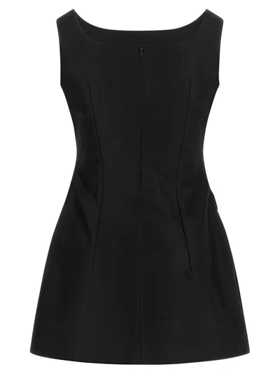 Magda Butrym Floral Embellished Scoop Neckline Sleeveless Dress In Black