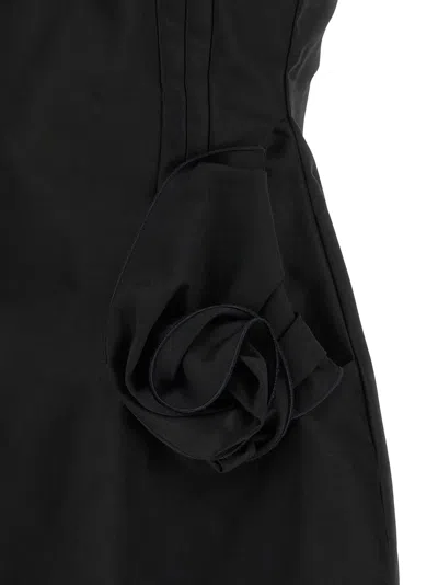 Magda Butrym Floral Embellished Scoop Neckline Sleeveless Dress In Black
