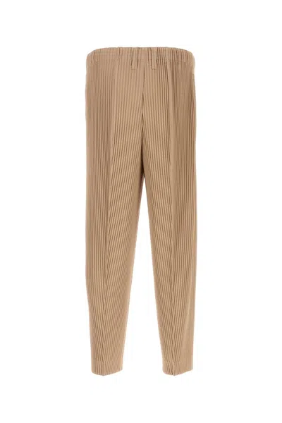 Issey Miyake Antiqued Pink Polyester Pant In Neutral