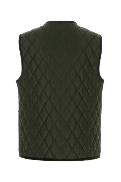 Burberry Green Quilted Nylon Tiverton Vest In Green