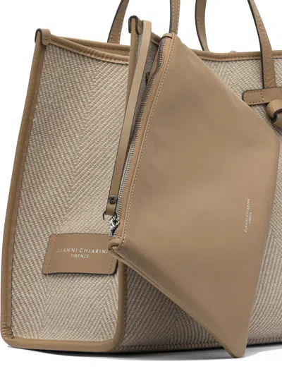 Gianni Chiarini Double Handle Shoulder Bags In Neutral