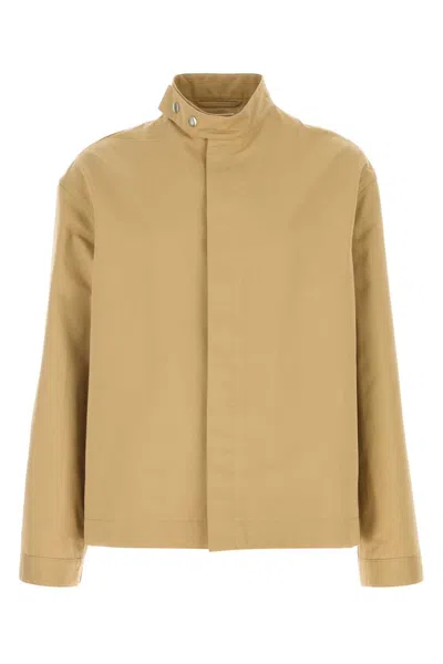 Jil Sander Men Beige Cotton Blend Jacket In Brown