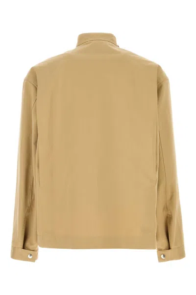 Jil Sander Men Beige Cotton Blend Jacket In Brown