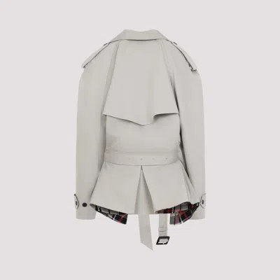 Balenciaga Cropped Trench Coat In Gray