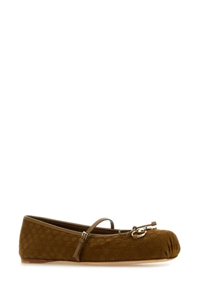 Gucci Biscuit Suede Ballerinas
