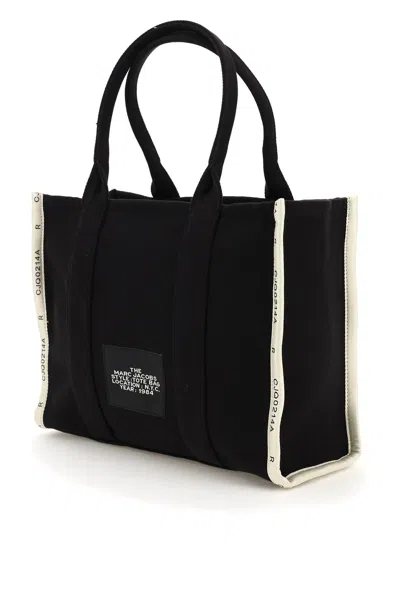 Marc Jacobs Black Canvas The Tote Shopping Bag