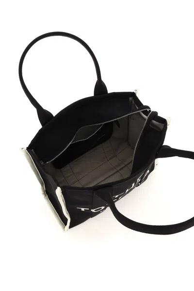 Marc Jacobs Black Canvas The Tote Shopping Bag