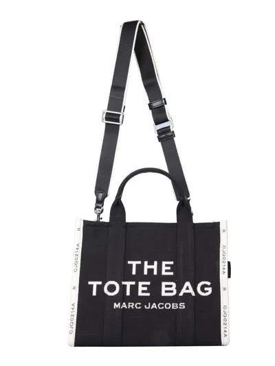 Marc Jacobs Black Canvas The Tote Shopping Bag