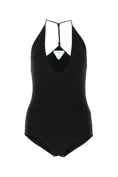 Bottega Veneta Twist-neck Cashmere-blend Bodysuit In Black