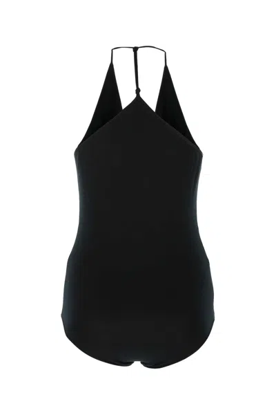Bottega Veneta Twist-neck Cashmere-blend Bodysuit In Black