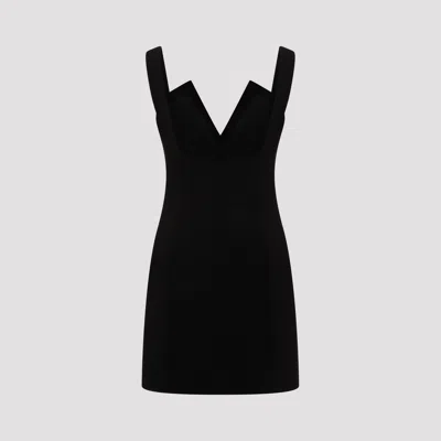 Givenchy V-collar Mini Dress In Black