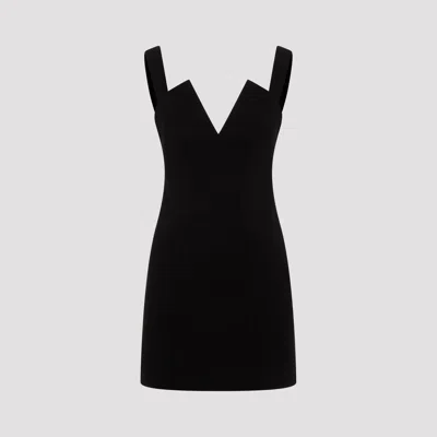 Givenchy V-collar Mini Dress In Black