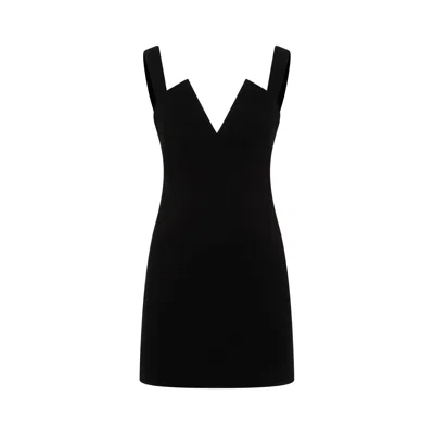 Givenchy V-collar Mini Dress In Black