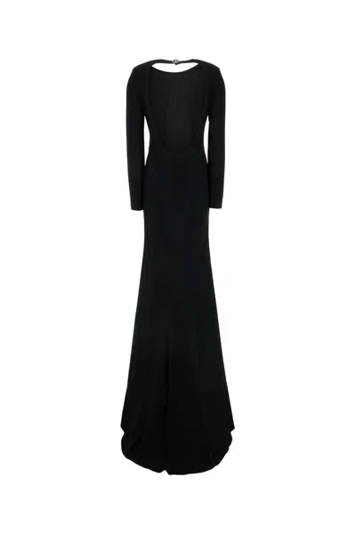 Gucci Long Fitted Silhouette Floor-length Dress In Black