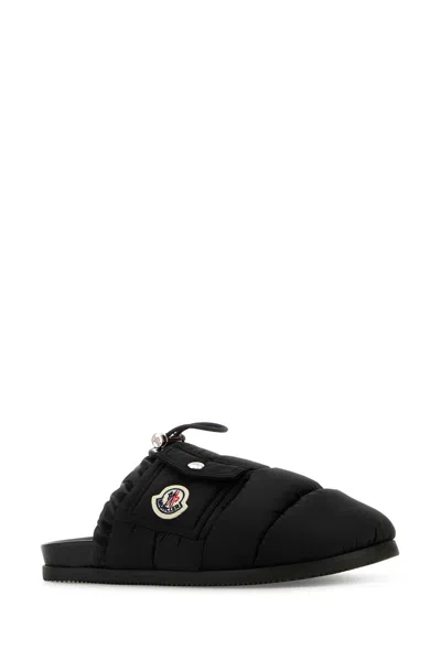 Moncler Mon Pocket Slippers In Black