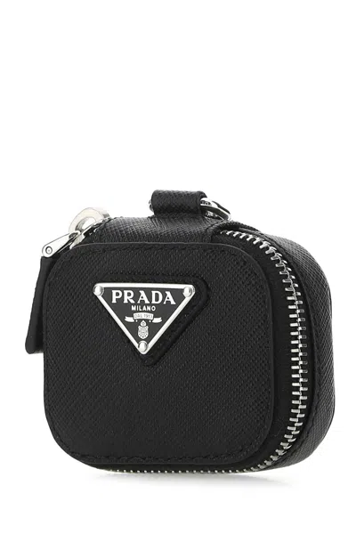 Prada Black Leather Air Pods Case