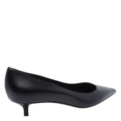 Jimmy Choo Pointed Toe Leather Kitten Heel Pumps